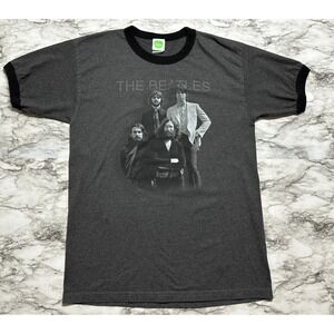 The Beatles 2005 Men's T Shirt Size L Dark Gray John Paul George Ringo VTG